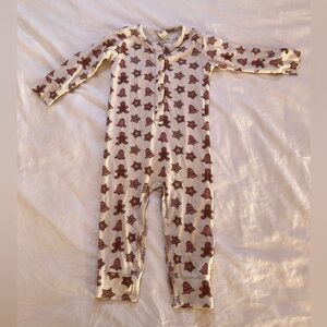 Kate Quinn White/Cream and Brown Christmas Kids Footie